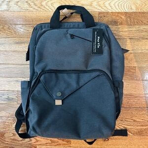 NWT Hap Tim Gray Black Backpack Baby Nursing Laptop Doctor Bag
